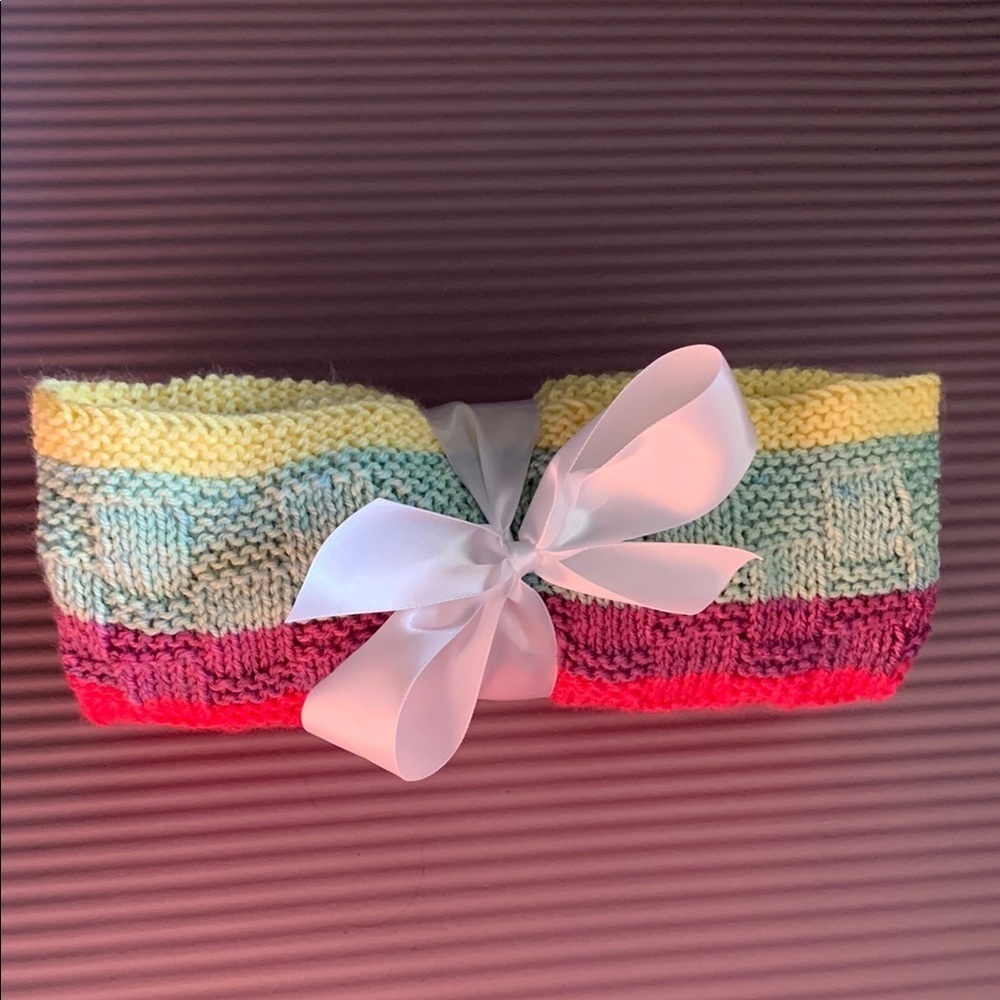 {Knit Baby Blanket} 🧺 basket weave design